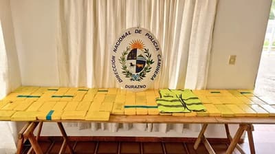 Detienen a pareja de paraguayos con cocaína en Uruguay