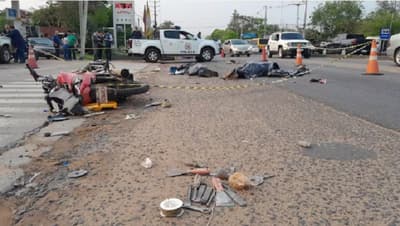Dos muertos en choque entre motocicleta y camión en Ñemby