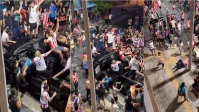 Incidente durante festejos albirrojos frente al Panteón