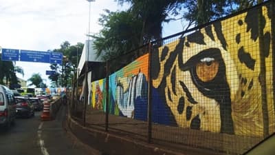 Mural conmemora 60 años del Puente de la Amistad
