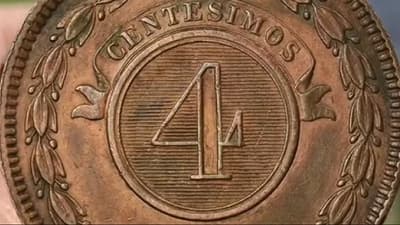 Buscador de tesoros halló en Uruguay una moneda paraguaya de 1870