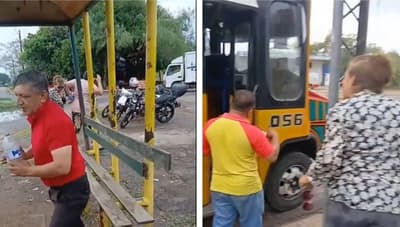 Chofer derramó agua a pasajera tras discusión