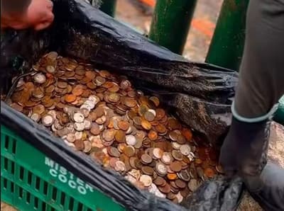 Retiran 400 kilos de monedas de las cataratas del Iguazú