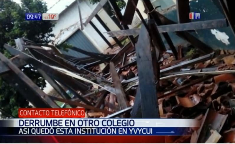 Otro derrumbe en una escuela