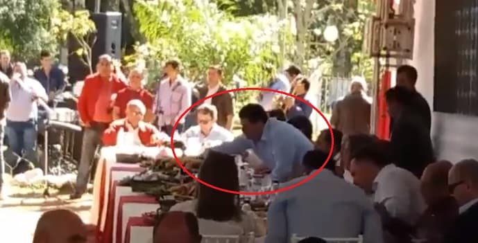 Cartes y Peña almuerzan al son de “General Stroessner”