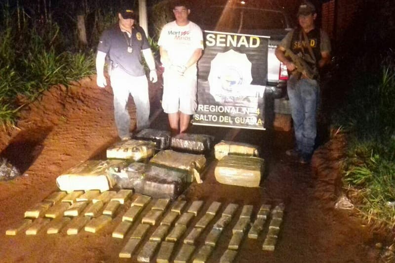 Incautan más de 200 kilos de marihuana en la frontera