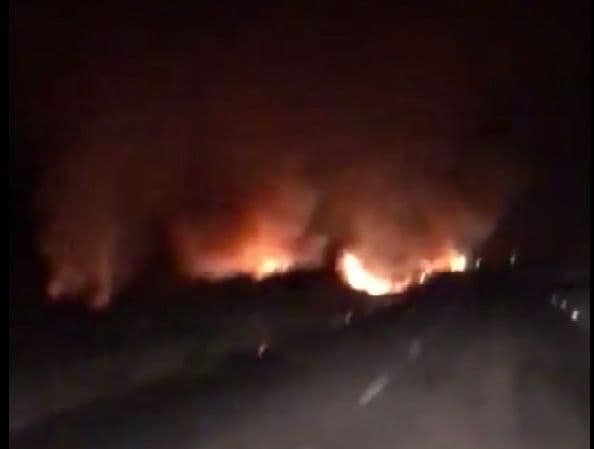 Peligrosa humareda en ruta 9