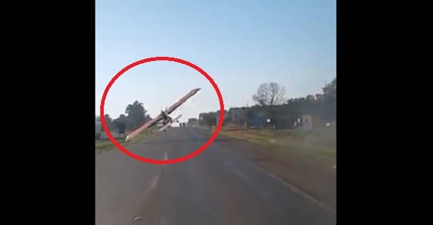 Quiso despegar en ruta pero acabó chocado por camión