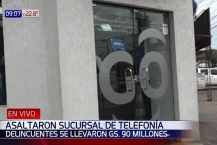 Roban G. 90 millones a sucursal de telefonía