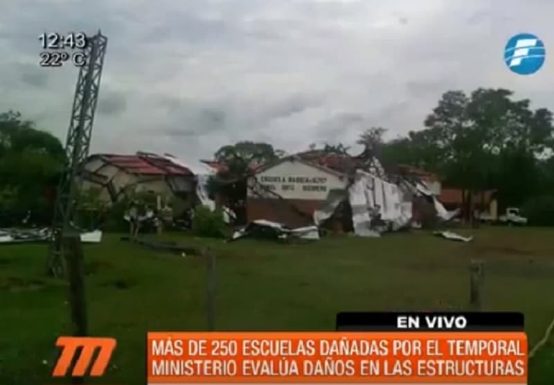 Más de 200 escuelas fueron afectadas por temporal