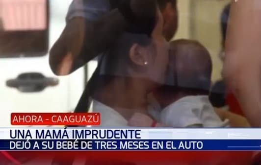 Madre dejó a su bebé en el auto para ir a cobrar