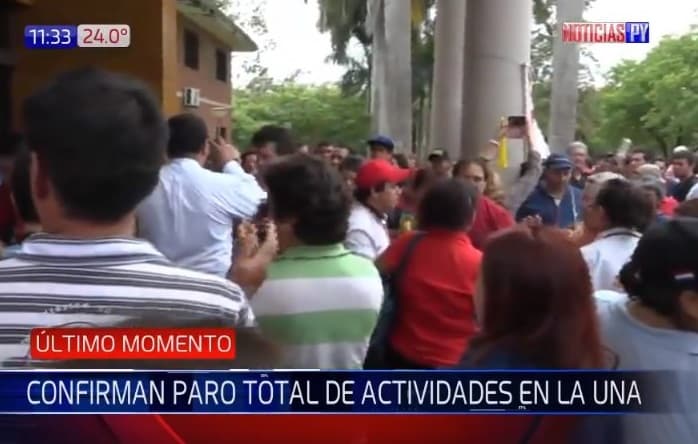 Confirman paro total en la UNA