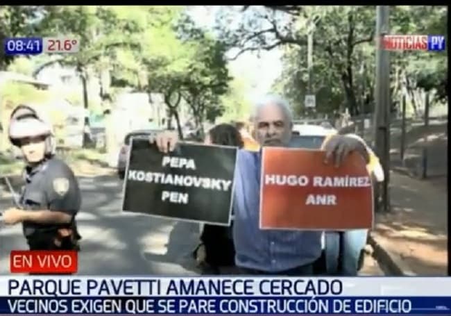 Parque Pavetti: Vecinos resisten desalojo de la municipalidad