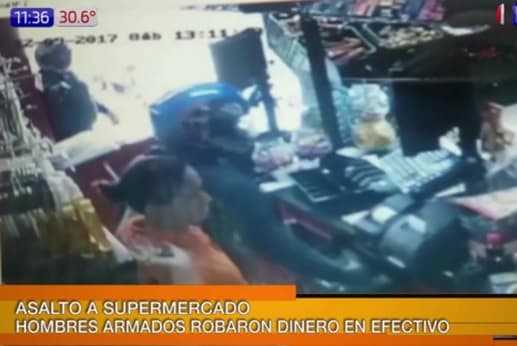 Delincuentes se llevan G. 5 millones de supermercado en Lambaré