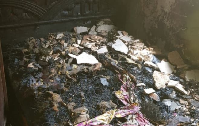 Vivienda se incendia a causa de un “fosforito”