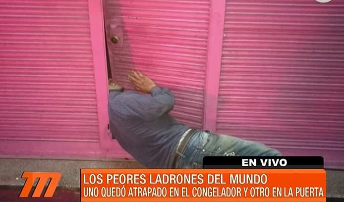 Asalto frustrado: Uno quedó atrapado, otro entró en congelador