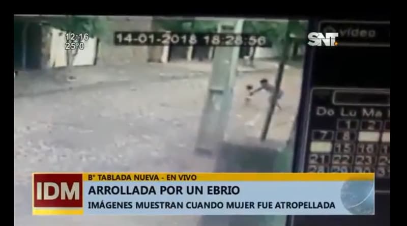 Mujer es arrollada por conductor ebrio al salvar a su hija