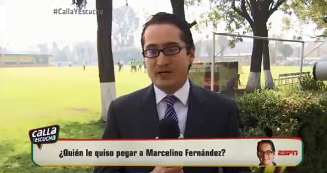 Futbolista jugó un pelotazo a periodista y puede ser apartado