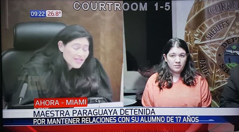 Maestra paraguaya es procesada por mantener relaciones con alumno