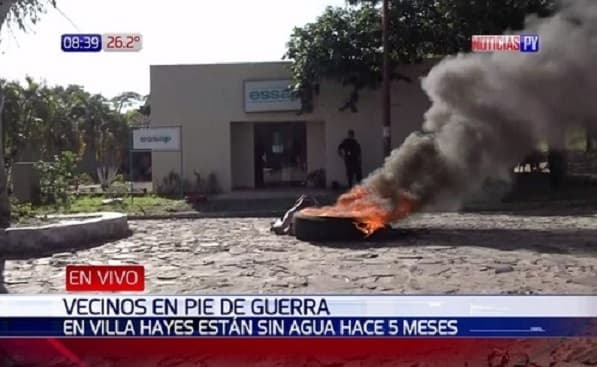 Barrios de Villa Hayes se encuentran sin agua desde hace cinco meses