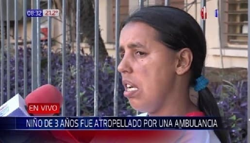 Ambulancia atropelló a niño y conductor no se hace responsable