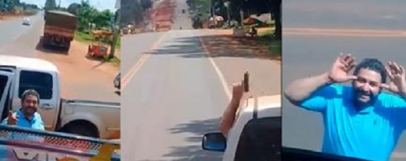 Buscan a hombre que disparó contra camión en plena ruta