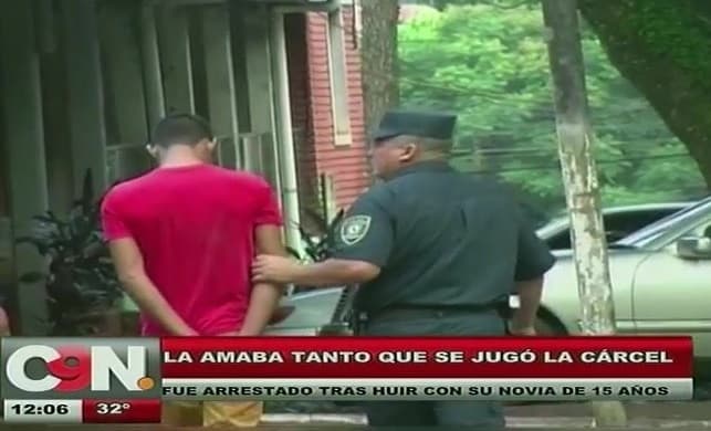 Se fugó con su novia adolescente y terminó detenido