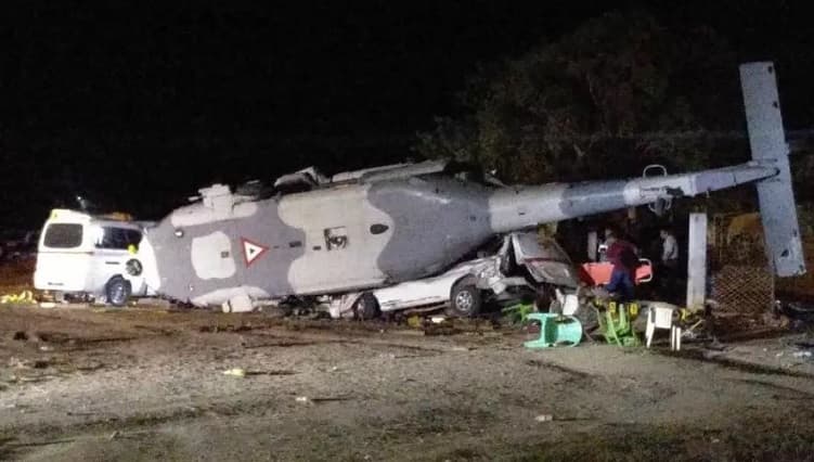 Video muestra momento exacto de la caída de helicóptero