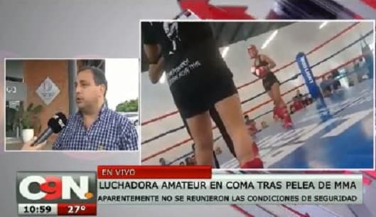 Luchadora de MMA está en terapia intensiva por golpe en pelea