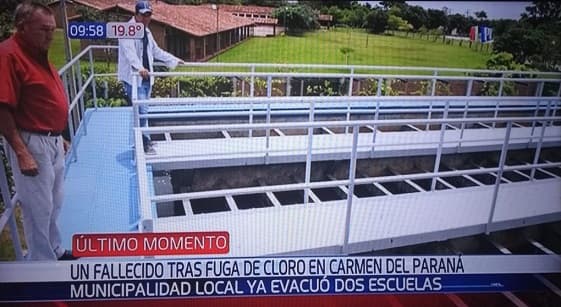 Un fallecido en fuga de cloro en Carmen del Paraná