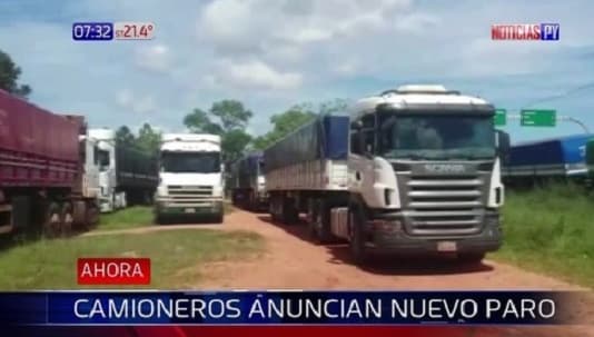 Camioneros anuncian nuevo paro a nivel nacional