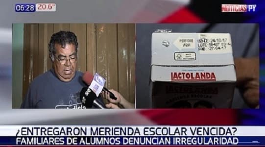 Denuncian que estudiante recibió merienda escolar vencida
