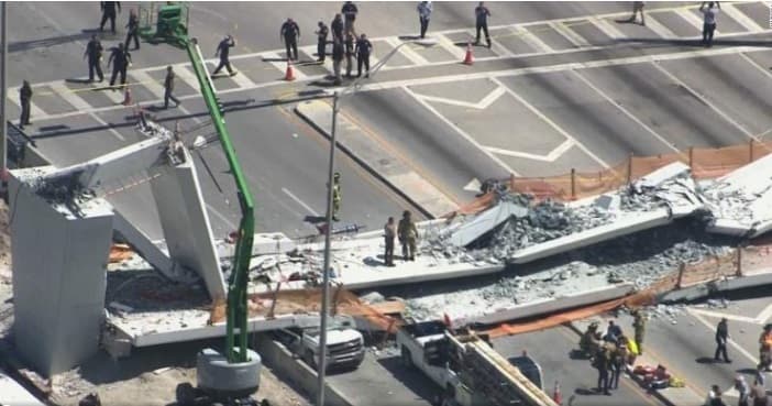 Derrumbe de puente deja varios muertos en Florida