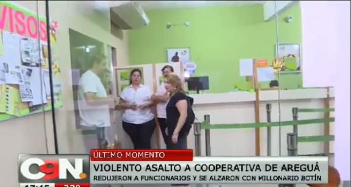 Delincuentes roban casi G. 400 millones de cooperativa