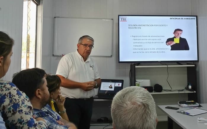 Consorcio TBI capacita sobre seguridad laboral e impacto ambiental a trabajadores