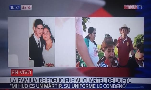 Familiares de Edelio protestan frente a cuartel de la FTC