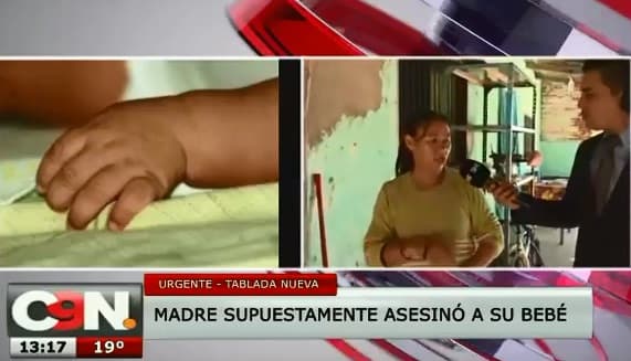 Adolescente es sospechosa de asesinar a su bebé