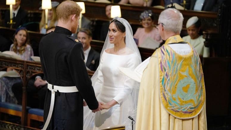 El príncipe Harry y la actriz Meghan Markle dieron el sí
