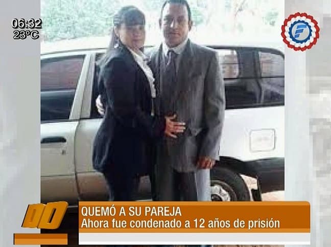 Condenado a 12 años de cárcel por quemar viva a su pareja