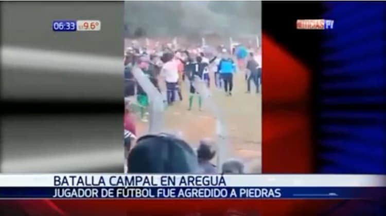 Pelea en partido de Liga Aregueña deja heridos