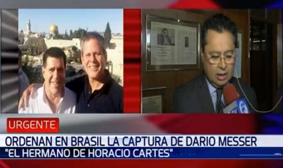 Cartes y su vínculo con un prófugo de la justicia en Brasil