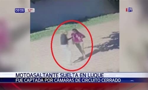 Motochorra es buscada por la policía luego de asalto en Luque
