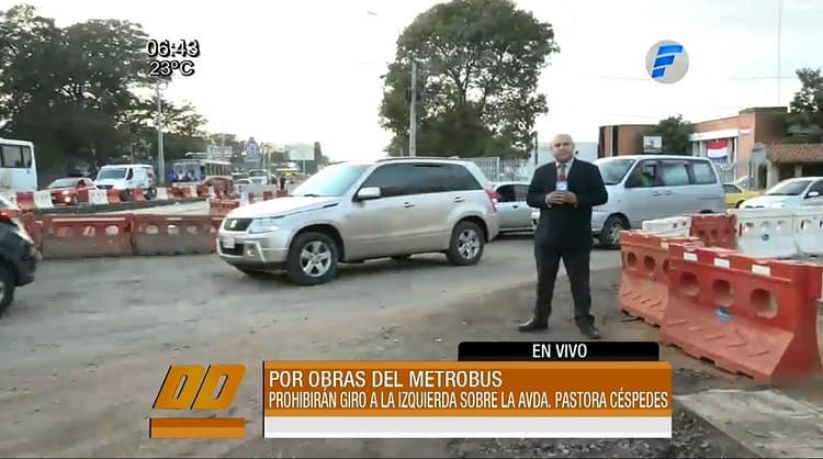 Prohíben giro a la izquierda en el cruce de Mcal Estigarribia y Pastora Céspedes