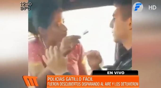 Aprehenden a pareja de policías por efectuar disparos al aire