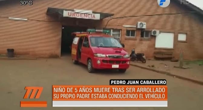 Niño perece al ser arrollado por su padre