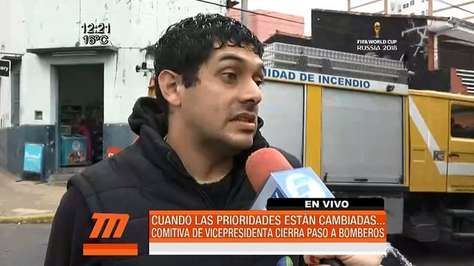 Comitiva de la Vicepresidencia cierra paso a bomberos, denuncian