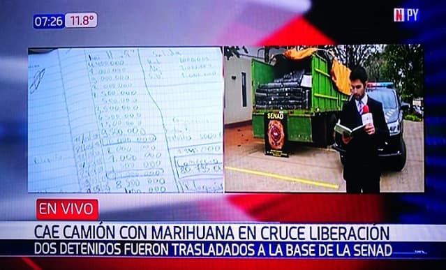 Incautan marihuana y hallan lista que delata esquema de coimas