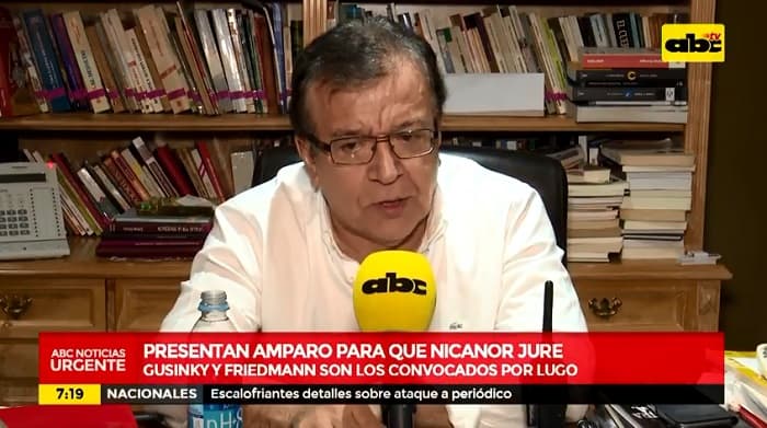 Presentan amparo para que Nicanor jure como senador activo