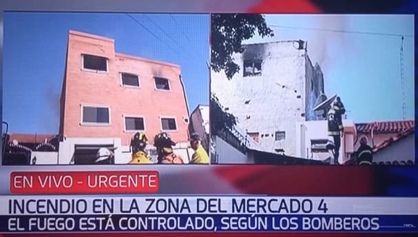 Controlan llamas pero hay peligro de derrumbe