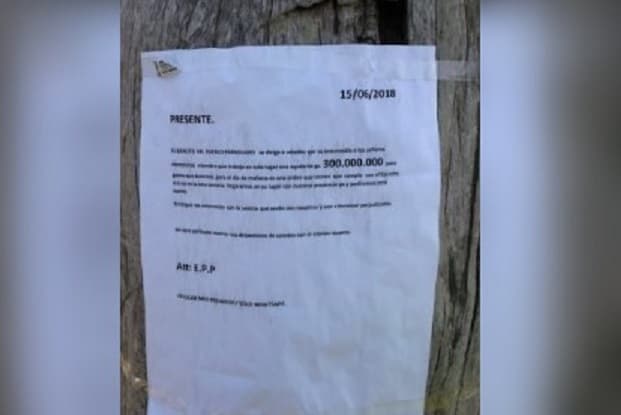 Funcionario público cae por intento de extorsión en nombre del EPP